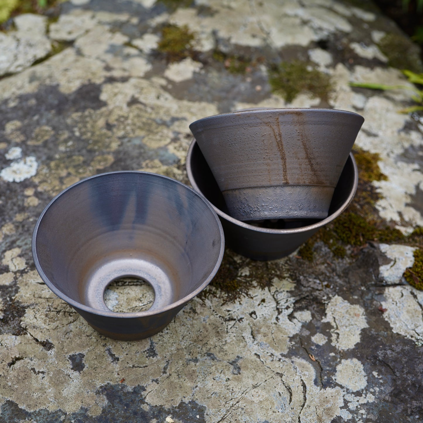 高見澤 匠 "黒磁/ブロンズ釉“ 鉢(大)